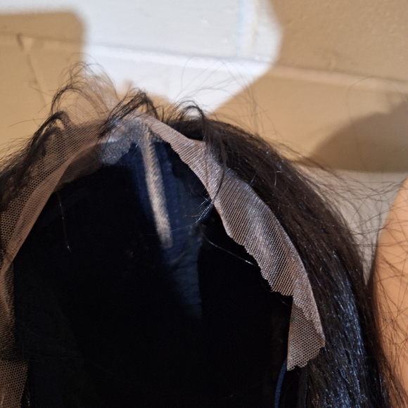 Human Hair Blend Lace Front Wig 35 Inches Long - Picture 10 of 10